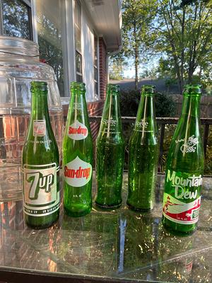 Vintage Sugar Free 7up 1 Liter Glass Bottle