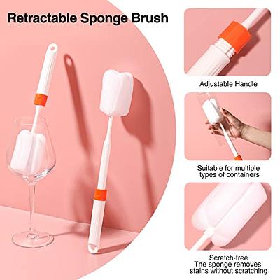 Reusable Bottle Cleaning Brush Set, 3 in 1 Adjustable Crevice Cleaning  Brush, Retractable Sponge Brush, Straw Cleaner Brush, Water Bottle Cleaning  Kit for Glass, Nipple Feeding Bottle - Yahoo Shopping