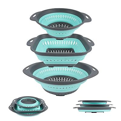 Collapsible Kitchen Silicone Colander Sieve Strainer Bowl