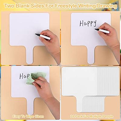 24 Pieces Dry Erase Answer Paddles Handheld Double Sided Paddles Mini White  Boards Small White Board Dry Erase Signs Auction Paddles for Students  Teachers Classroom Voting Bridal Shower Games - Yahoo Shopping