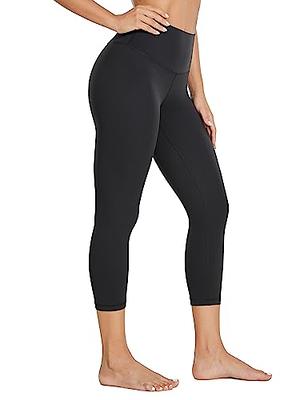 Black Cotton Leggings for Women, High Waisted Workout Leggings Depot Tummy  Control Tights for Women Running Yoga Pants - Yahoo Shopping