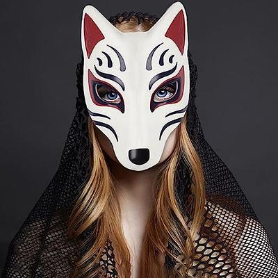  Toyvian Therian Mask Cat Masks Fox Mask Set White Paper Mask  Hand Painted Blank Mask Diy Your Own Mask Cosplay Fox and Cat Animal Mask  DIY Blank Masks Masquerade Accessories 