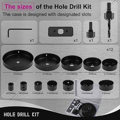 20pcs Hole Saw Drill Bit Kit Wood Plastic Sheet 3/4 - 5 Cutting Tool Set