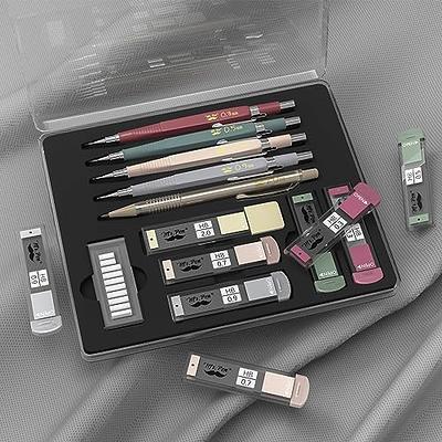 Mr. Pen- Metal Mechanical Pencil Set with Leads and Eraser Refills, 5 Sizes  - 0.3, 0.5, 0.7, 0.9 and 2 Millimeters - Mr. Pen Store