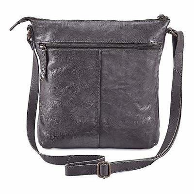 Amazon.com: Genuine Leather Crossbody Bag for Women Vintage Handmade  Satchel Purse Handbag with Removable Top-Handle Strap (Black) : Clothing,  Shoes & Jewelry