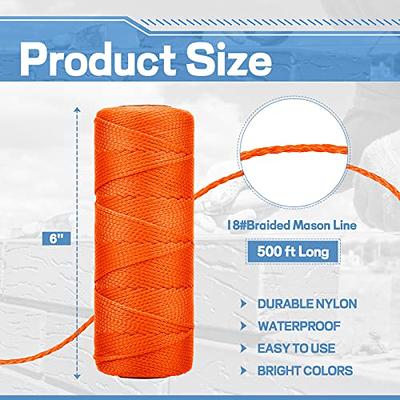 6 Roll Mason Nylon String 500 Feet Nylon Twine Braided Twine String Twine  Heavy Duty Outdoor Twine Rope Hanging String Masonry String Lines for  Construction DIY Project Gardening (Fluorescent Orange) - Yahoo Shopping