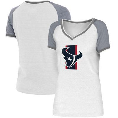 Women's New Era White/Gray San Francisco 49ers Training Camp Raglan V-Neck  T-Shirt