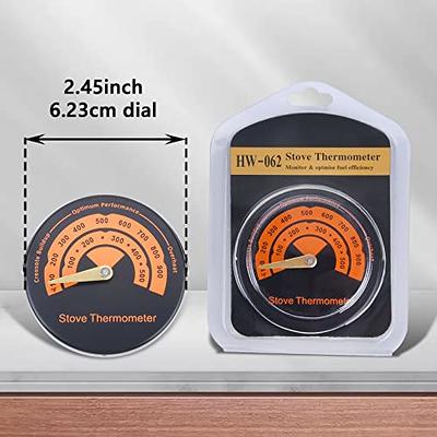  Wood Stove Thermometer, Avoid Overheat Sturdy Accurate Reading  Stove Top Temperature Meter Aluminum Dial for Gas Furnace : Home & Kitchen