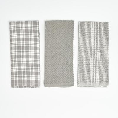 Two Tone Plaid Cotton Kitchen Towels