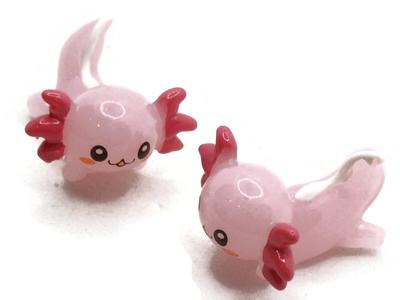 Axolotl Resin Charms 10 Pack Mini Pink Axolotl Slime Charm Resin Cabochon  For Slime