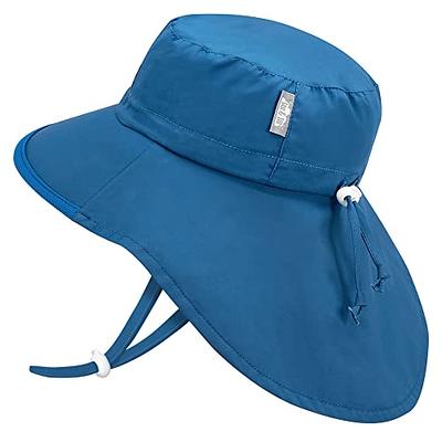 JAN & JUL Breathable Cotton Sun Protection Baby Boy Beach Hat with Neck  Flap (M: 6-24 Months, Atlantic Blue) - Yahoo Shopping