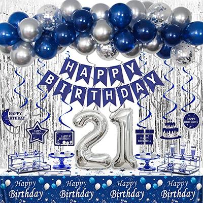 LITAUS Colorful Birthday Decorations - Pack of 23 | Happy Birthday Banner,  Tissue Paper, Swirls, Garland | Happy Birthday Decorations | Birthday