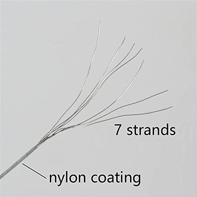 azevqos 32.8ft/10metres 7 Strands Fishing Stainless Steel Wire Leader Super  Soft Nylon Coated Fishing Leader with 50pcs Sleeves Stopper (10m-60LBS) -  Yahoo Shopping