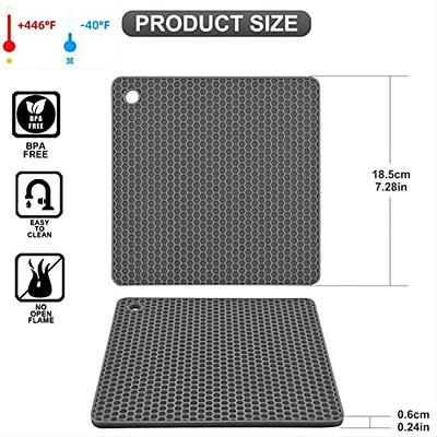 Nstezrne Trivets for Hot Dishes, Silicone Trivet Hot Pads for Kitchen,  Trivets for Hot Pots and Pans, Big Silicone Pot Holders Mat, Trivets for  Quartz