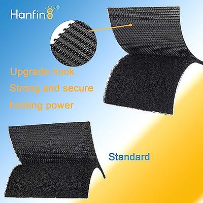 1x4 inch Hook and Loop Strips with Adhesive - 15 Sets Strong Back Adhesive  Fasten Mounting Tape for Home or Office Use Double Sided Strips - Instead  of Holes and Screws Black