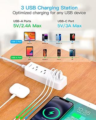 Cruise Essentials - Flat Plug Power Strip, Addtam 5 Maroc