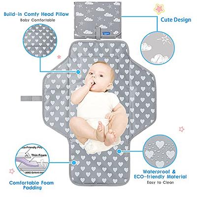 KiddyCare Portable Diaper Changing Pad - Waterproof Newborn Baby Changing  Pad Portable, Baby Portable Changing Pad, Baby Changing Mat, Travel  Changing
