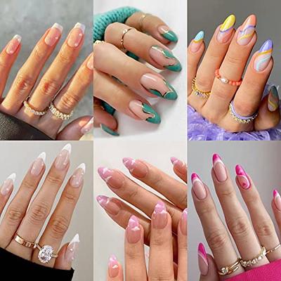  White Press on Nails Medium Long,KXAMELIE Square Shaped Glue on  Nails Medium,Gel Manicure Nails Pure Color Acrylic Nails Press on,Fake  Nails Kit for Women and Girls Daily Wear,24PCS : Beauty 