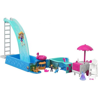 Polly Pocket Pollyville Aquarium Starring Shani Playset with 2