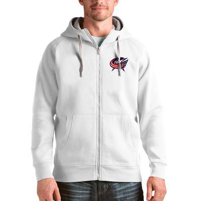 Men's Antigua White Chicago Blackhawks Logo Victory Full-Zip