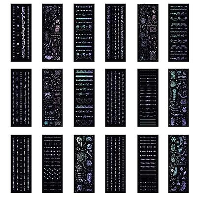 16 Sheets Holographic Kpop Deco Stickers Korean Stickers for