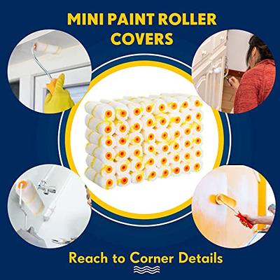 Paint Roller 4 inch 12 Pcs Small Paint Roller House Paint Rollers  Microfiber for Mini Paint Roller are Suitable for Various Paint DIY  Projects for