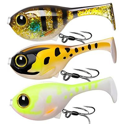 3PCS Topwater Frog Lure 9cm Bass Trout Fishing Lures Soft Swimbait