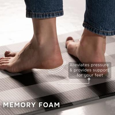 Homergy Anti Fatigue Kitchen Mats for Floor 1 PCS, Memory Foam Cushioned  Rugs, Comfort Standing Desk Mats for Office, Home, Laundry Room, Waterproof  