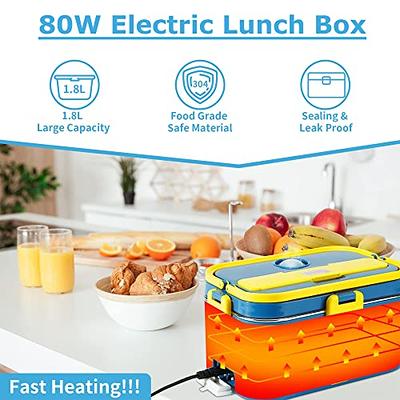 40W Electric Lunch Box Food Heated Portable Food Warmer Heater for Car  Truck 304