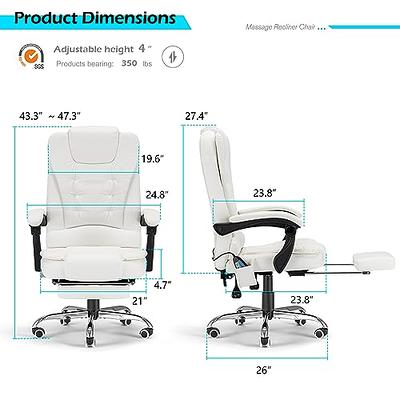 Efomao Desk Office Chair,Big High Back Chair,PU Leather Office Chair,  Computer Chair,Managerial Executive Office Chair, Swivel Chair with Leg  Rest and Lumbar Support,Beige Office Chair - Yahoo Shopping