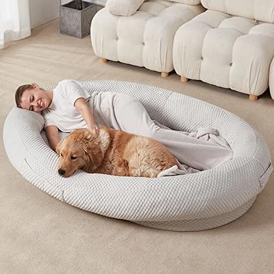 Large Human Dog Bed With Blanket Human sized Big Dog Bed - Temu