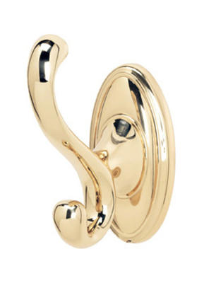 Classic Brass Double Hook - Polished Brass