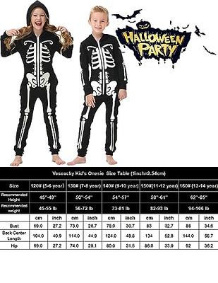 Veseacky Halloween Onesie Costmue for kids Boys Girls Cosplay Outfit Glow  in Dark Cotton Family Sleepwear 9-10 Years - Yahoo Shopping