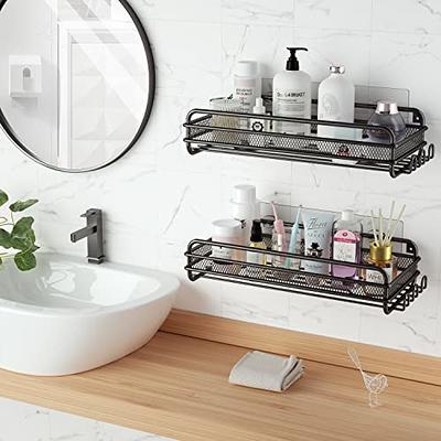 RelaxScene Shower Caddy Shelf - Self Adhesive 2-Pack Bathroom Organizer  Suction Storage Shelves Rack for Inside Shower Black - Yahoo Shopping