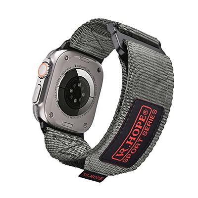 V.R.HOPE Ultra breites Uhrenarmband, kompatibel mit Apple Watch, 49 mm, 45  mm, 44 mm, 42 mm für Herren, Nylon, Sport, verstellbares Armband, 2, 1 SE  (Grau-XL) - Yahoo Shopping
