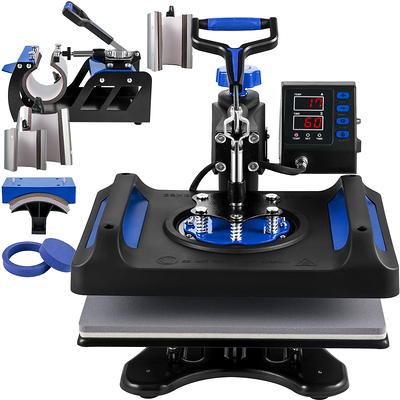 BENTISM Heat Press Machine 8 in 1,12 x 15 Dual-Tube Heating Press Sublimation  Machine 360° Rotation Swing Away T-Shirt Printing Machine Dual-Tube Heating  for DIY T-Shirts Cap & Mugs Blue - Yahoo