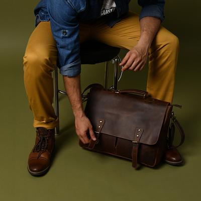 Leather Satchels & Messenger Bags - Personalized For Him or For
