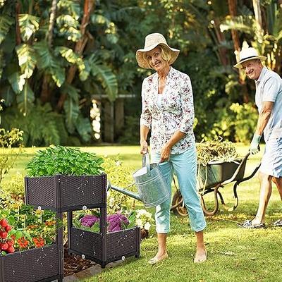 Souwuokoo Raised Garden Bed with Legs Planters for Outdoor Plants