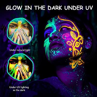 Blacklight Face Paint - Glow in the Dark UV Facepaint and Bodypaint