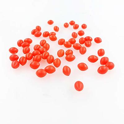 QHDJIANHUI Glow Fishing Bead Oval Rubber Bait Eggs Soft Luminous Fishing Line Ball Stopper Saltwater Freshwater Salmon Trout Fishing Tackle