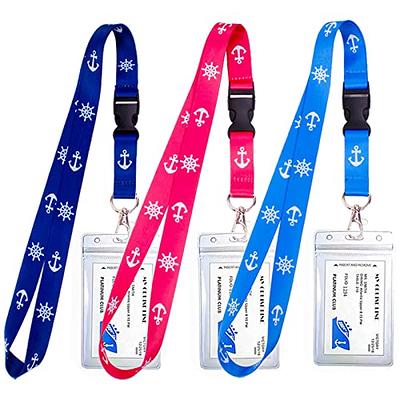 Bulk Lanyards Premium Cruise Lanyard Nylon Badge Lanyards for Id Holder  Perfect for Office, Kids, Teachers (Red, 50 Pack) 