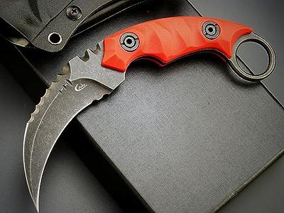  Fixed Blade Camping Knife, Hunting Knife with Nylon