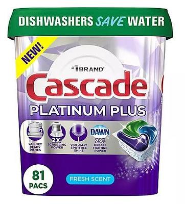 Cascade Fresh Scent Platinum Actionpacs Dishwasher Detergent + Oxi Fresh  Cleaner Pods - 26.7oz/48ct : Target