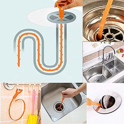 Drainsoon 30 Inch Drain Snake Drain Clog Remover Tool (4 Pack), Long  Flexibel Plumbing Snake to Unclog Bathroom Tub, Shower, Kitchen Sink, Pipe  Drain