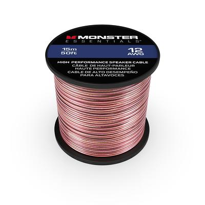 Monster Essentials High Performance Speaker Wire 12 Gauge Copper Clad  Aluminum (CCA) Speaker Cable 100 FT Spool – Ideal Home Cinema Speaker Wire  Cable