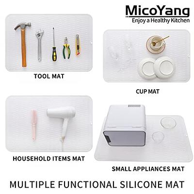 MicoYang Silicone Dish Drying Mat for Multiple Usage,Easy  clean,Eco-friendly,Heat-resistant Silicone Mat for Kitchen Counter or  Sink,Refrigerator or Drawer Liner White XXXL 28 inches x 18 inches - Yahoo  Shopping