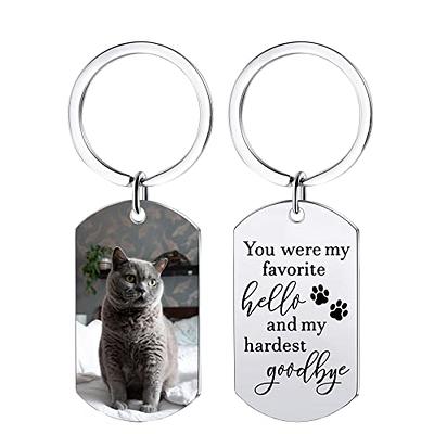 Funnylife Custom Keychain with Dog Photo Pet Picture Keychain