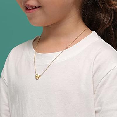 Foxgirl Gold Initial Necklaces for Women Girls, Dainty Gold Letter