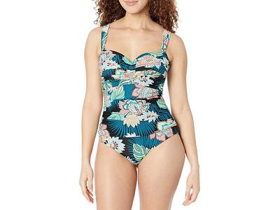 CALIA Women's Sculpt One Shoulder One Piece Swimsuit