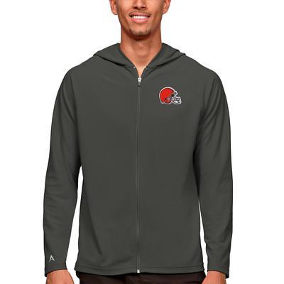 Cleveland Browns New Era Combine Drop Back Full-Zip Hoodie - Brown